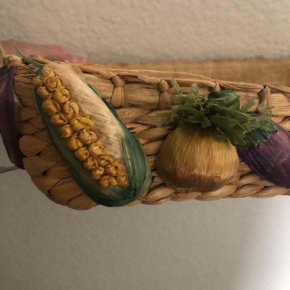 VTG Raffia Woven Basket With Handles~for Pyrex Baking Dish - Picture 4 of 10